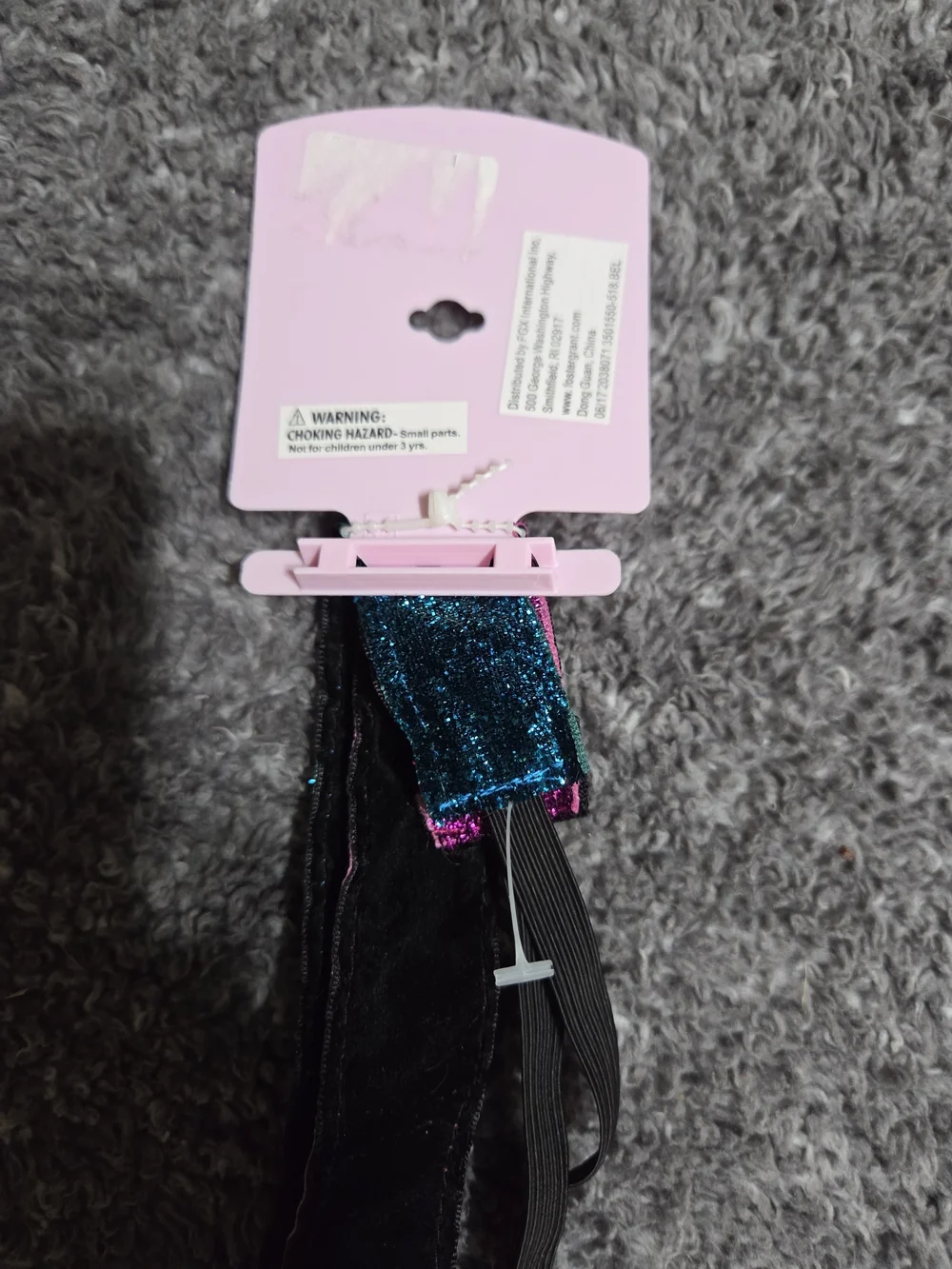 Riviera Glitter Velvet Headband Set in Teal and Fuchsia